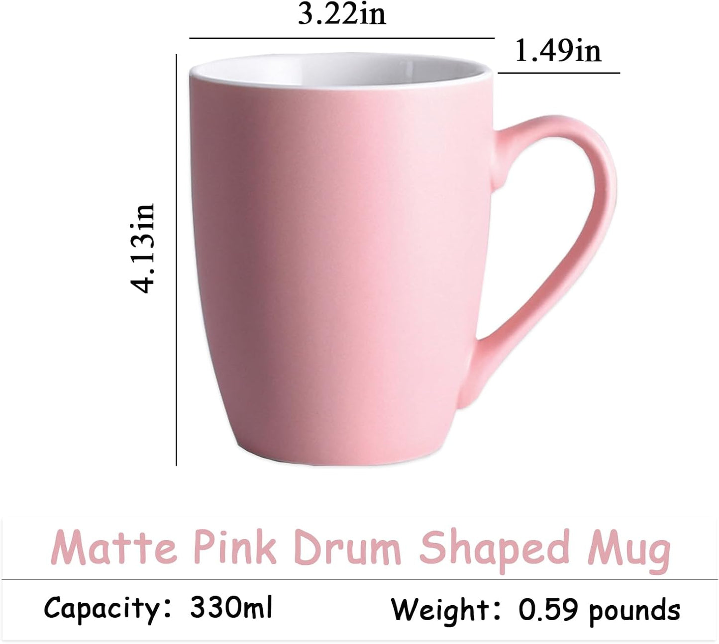 Coffee Mugs Set of 6, 12oz Ceramic Coffee Mugs with Handle, Colorful Matte Porcelain Coffee Mug for Latte, Tea, Cocoa, Cappuccino, Cups for Women Men for Home Restaurant Mug(Multicolour)