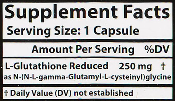 Healthy Origins L-Glutathione (Setria) Reduced, 250 mg 60 Veggie