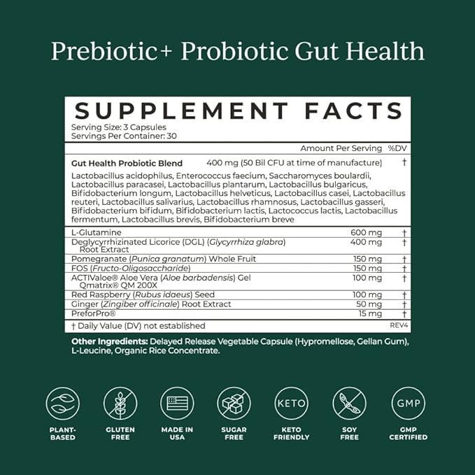 CYMBIOTIKA Probiotic + Prebiotic Gut Health 50 Billion 90 Capsules