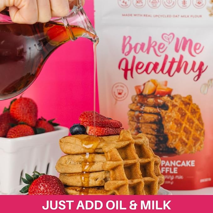 Bake Me Healthy Oatmeal Pancake Mix 9 Allergens 12oz Dairy 12 Plant