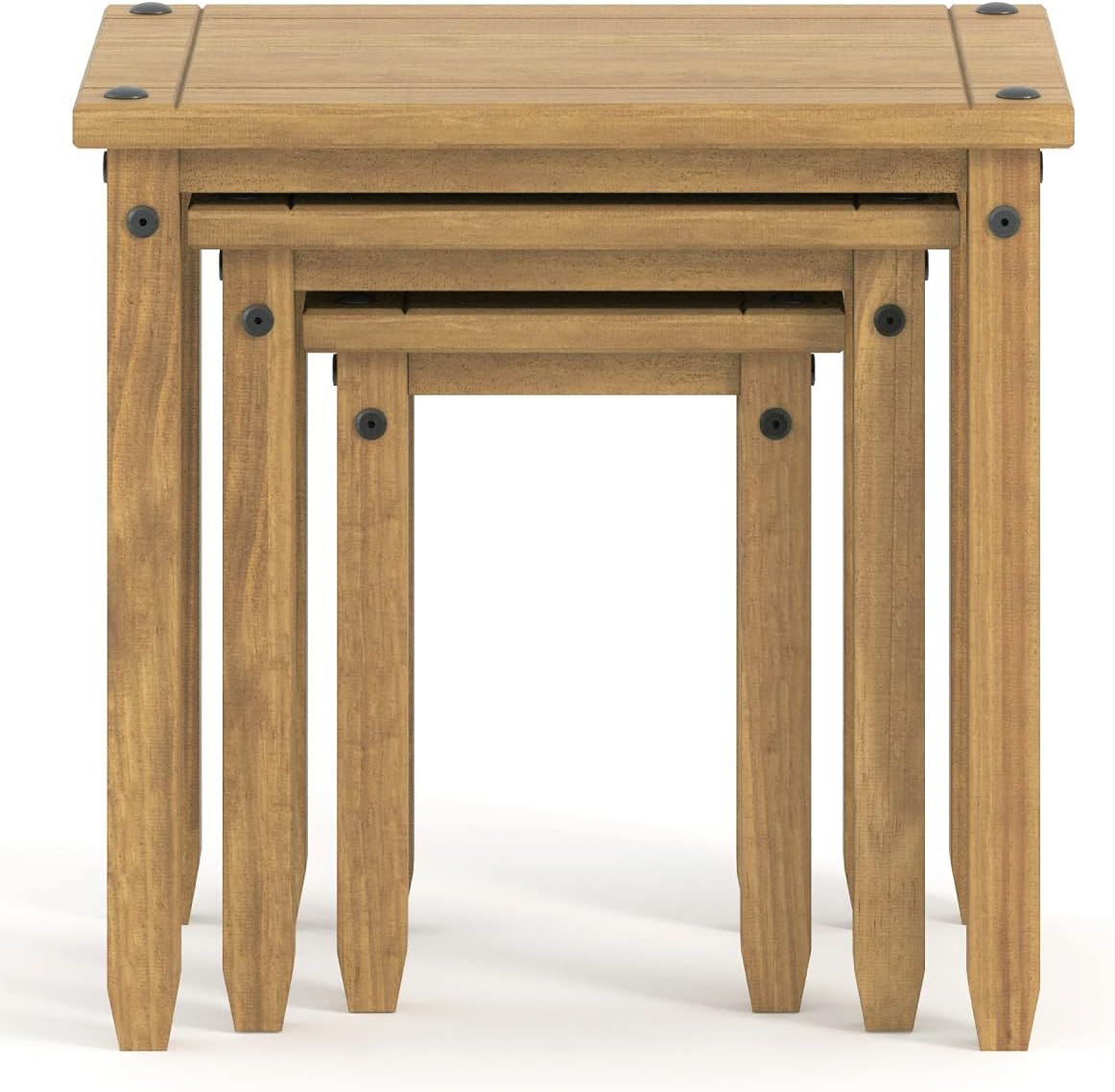 Small Coffee Table - Nesting Tables - Wood Nesting Tables - Small Coffee Tables for Living Room - Nesting Tables Set of 3 - (Brown)