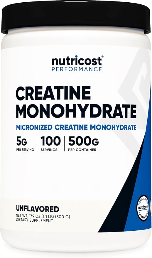 Muscle Milk Protein Powder 32g, 2g Sugar, 4.94lb + Nutricost Creatine Monohydrate Micronized Powder 5000mg, 500G