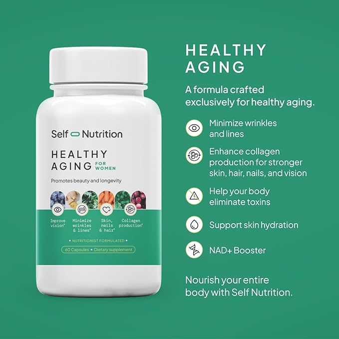 Healthy Aging Supplement for Women 12 Ingredients 60 Capsules,