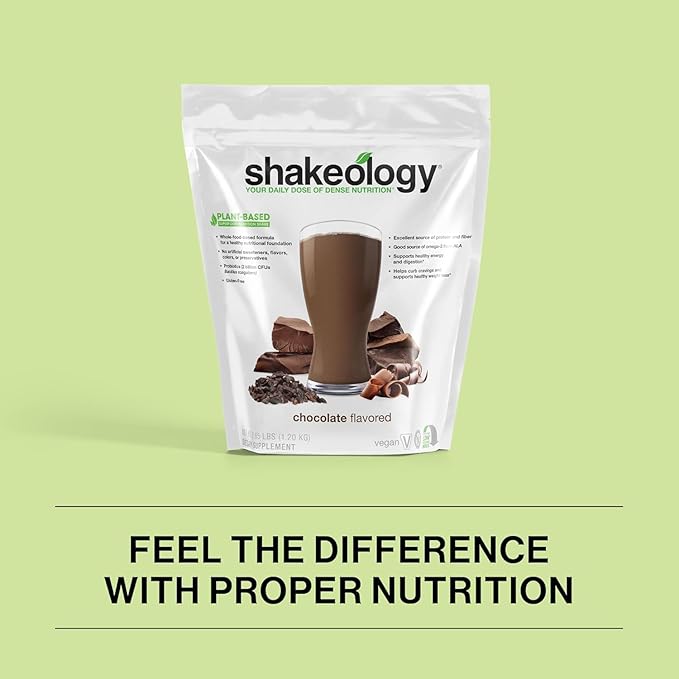 Shakeology Vegan Protein Powder - Gluten Free, Superfood Protein Shake - Helps Support Healthy Weight Loss, Lean Muscle Support, Gut Health, Manage Effects of Stress, Chocolate - 30 Servings