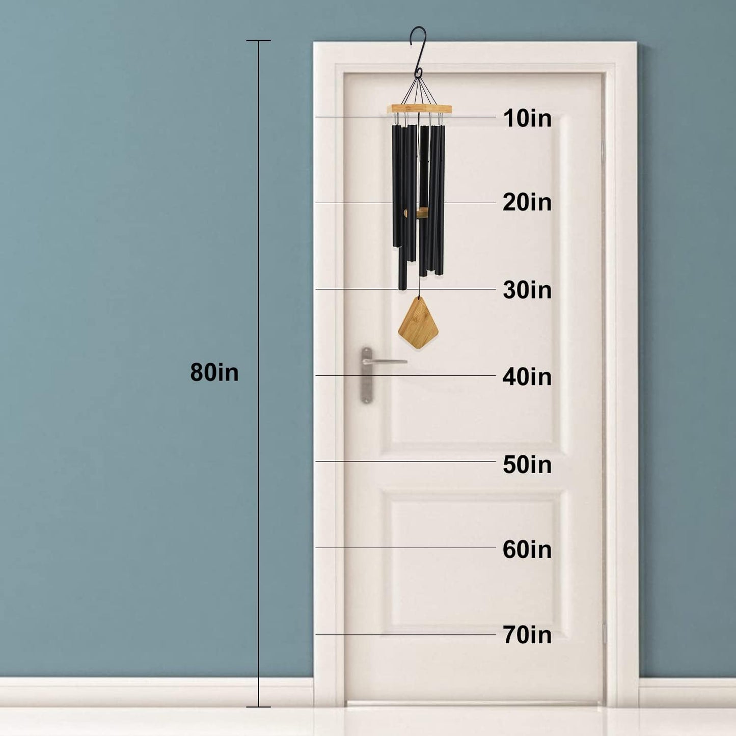 Wind Chimes Outdoor Large Deep Tone, 36 Inches Sympathy WindChimes Outdoor Memorial Windchime for Mom/Housewarming/Christmas, Black Wind Chime for Outside Garden, Patio, Home Decor