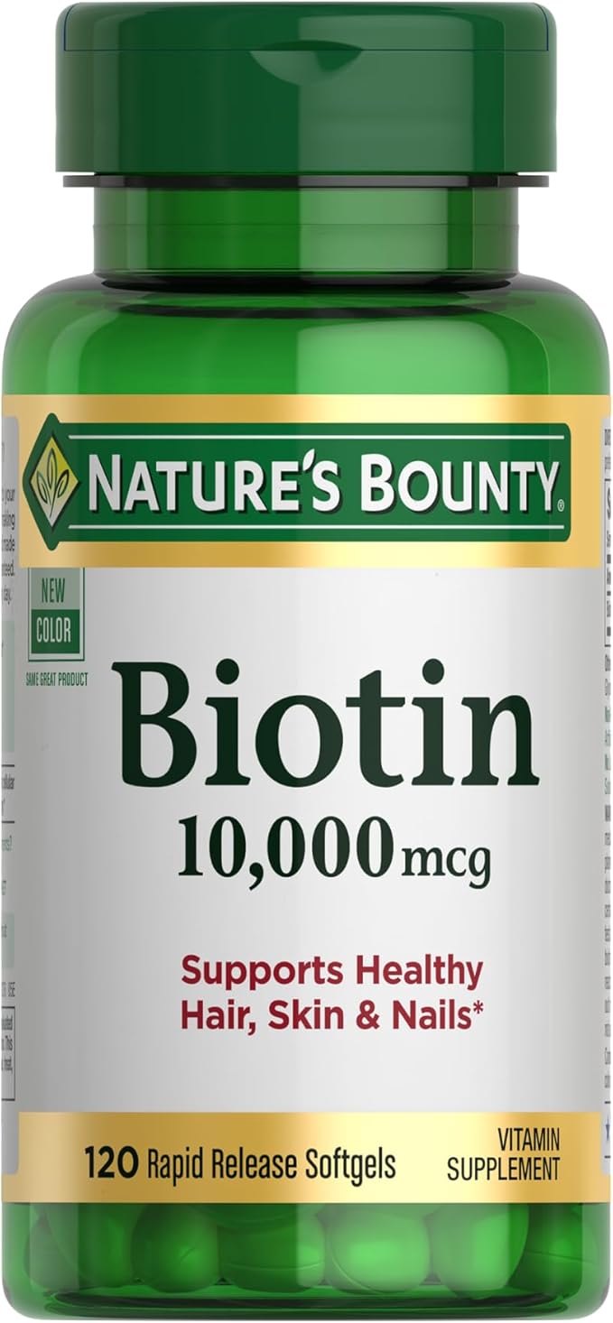 Nature's Bounty Biotin, Supports Healthy Hair, 10,000 mcg, 120 Ct