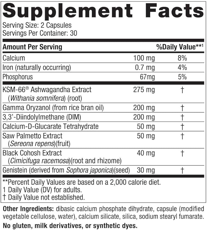 Nordic Naturals Menopause Support -Unflavored - 60 Capsules - Women’s Hormone-Support Supplement for Menopause, Mood Balance & Hot-Flash Support - Plant-Based Herbs and Phytoestrogens - 30 Servings