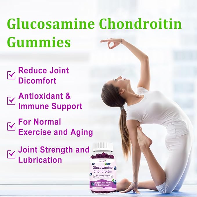 Sugar Free Glucosamine Chondroitin Gummies, 1500mg 60 Cts