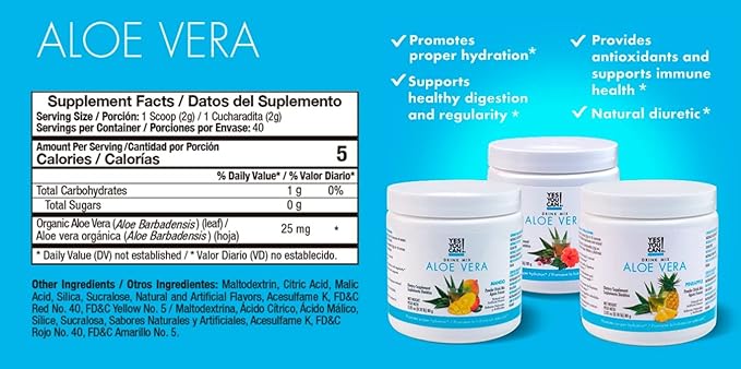 Yes You Can! Detox Kit Bundle - Includes YYC! Capsules, Aloe Vera Drink Mix, and Water Bottle, Body Cleanse Kit, Daily Cleanse and Proper Hydration with Vitamins - (Mango)