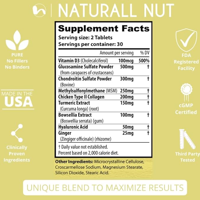High Potency Joint Support Formulation, Antioxidant 60 Tablets