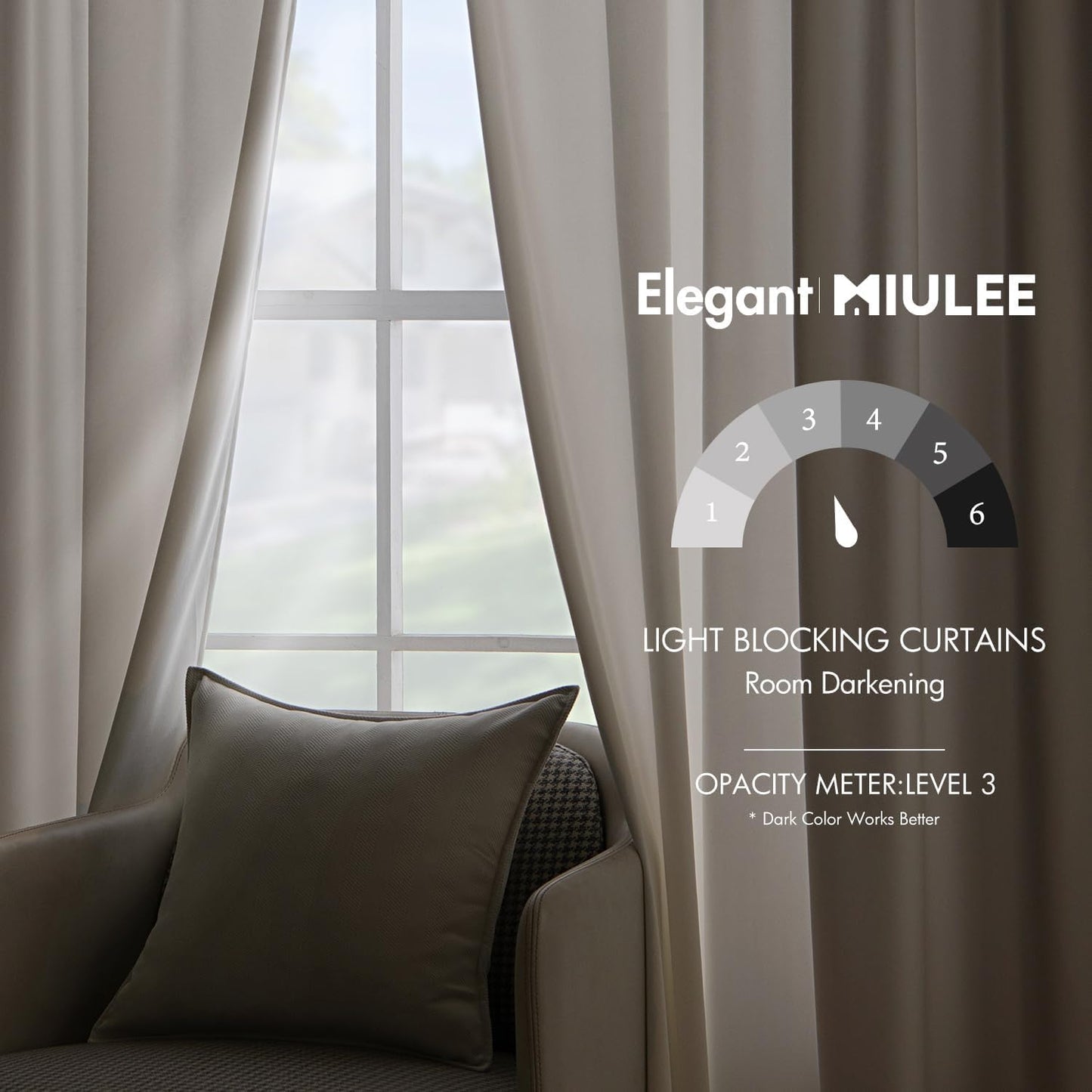MIULEE Ivory Velvet Curtains Thermal Insulated Blackout Curtain Drapes for Bedroom Living Room Darkening 84 Inches Long Curtains Panels Rod Pocket Set of 2
