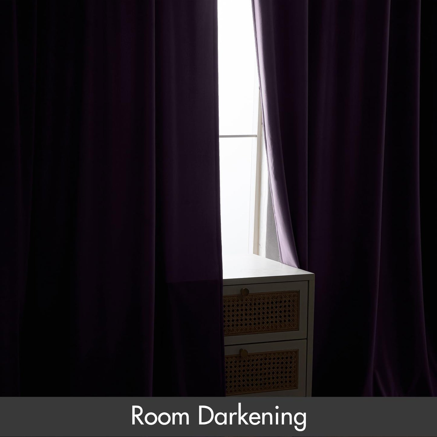 MIULEE Purple Velvet Curtains Thermal Insulated Blackout Curtain Drapes for Bedroom Living Room Darkening 96 Inches Long Curtains Panels Rod Pocket Set of 2
