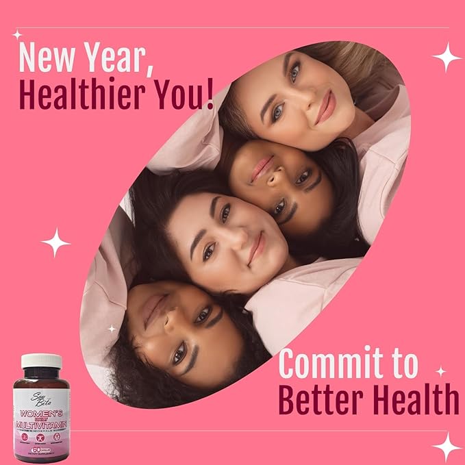 Vitamins for Women – Daily Multivitamins for Women Support for Energy, Immunity, Mood, Hair & Skin – Women's Vitamins A, B12, C, D, E, Zinc, Calcium - Women's Multivitamin in Vegetable Capsules.
