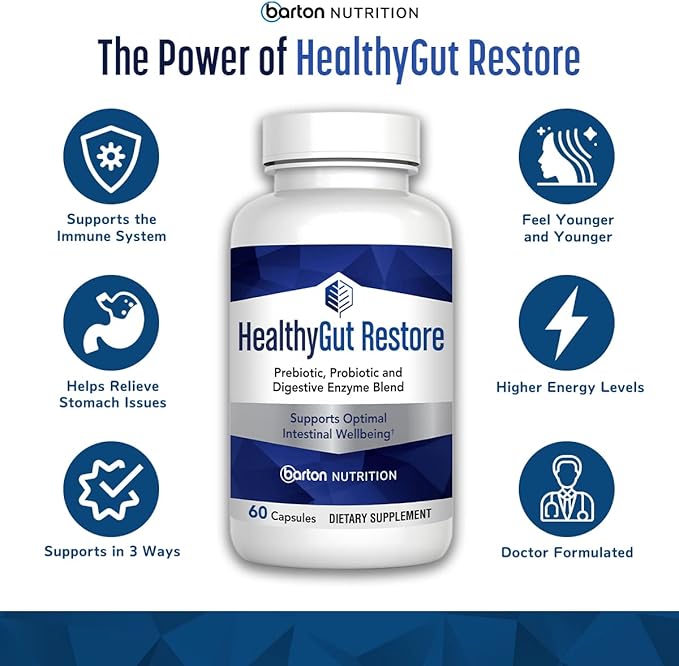 HealthyGutSupport+ - Gut Health and Immunity 60 Doctor-Formulated