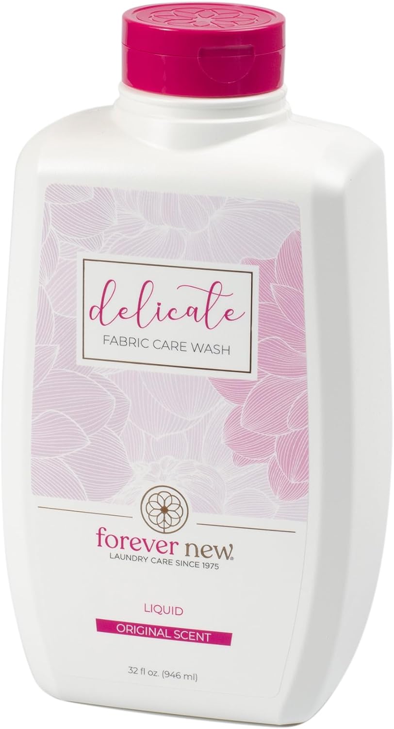 FOREVER NEW Liquid Laundry Detergent – Nontoxic Hypoallergenic Laundry Soap, Safe for Colors & Sensitive Skin - Essential Laundry Supplies, Delicate Fabric Care Wash (Original Scent, 32 fl. oz)