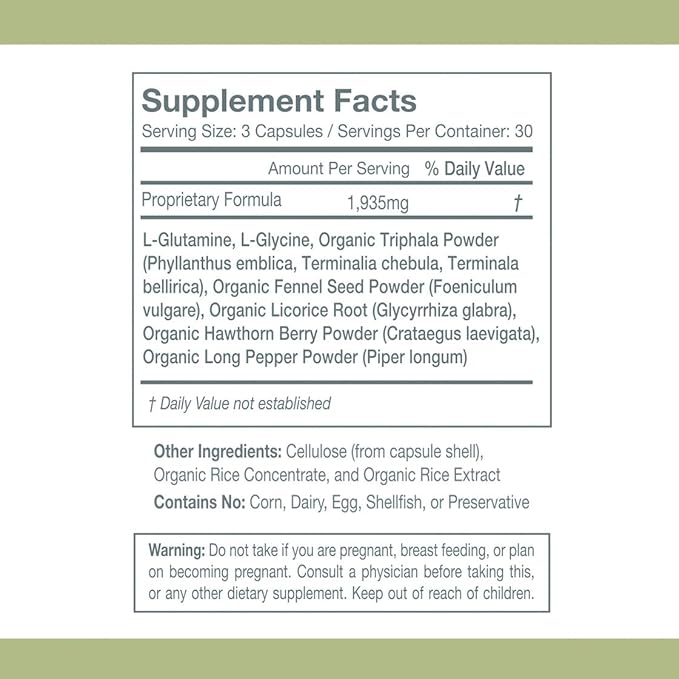 7-in-1 Organic Gut Health Supplement Wellness(90 ct)