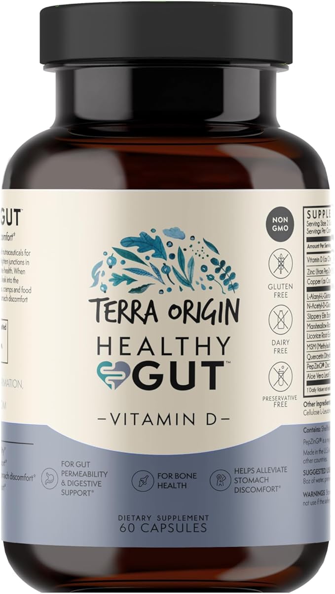 TERRA ORIGIN Healthy Gut Capsules 60 Capsules 30 Servings/60 Servings/60 Capsules