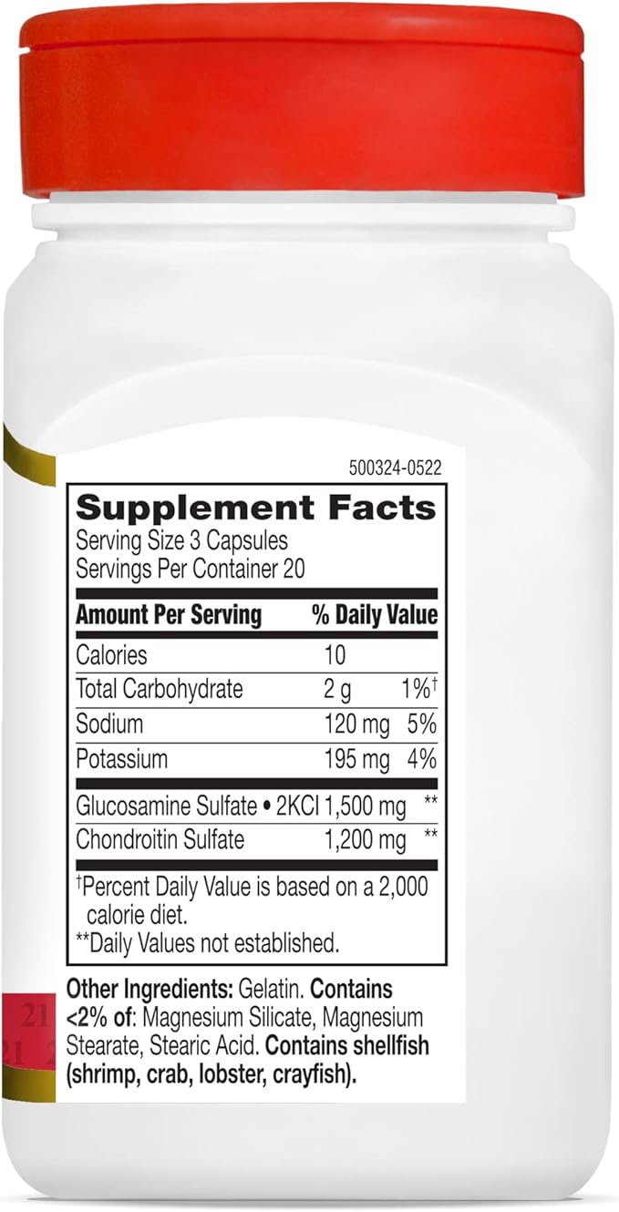 21st Century Glucosamine Chondroitin 500/400mg 60 Count