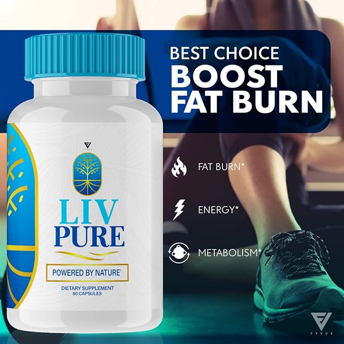 Fyvus Liv Pure Capsules Liver Detox Weight Loss Pills, LivPure Supplement - Live Pure Liver Detox Cleanse Product Supplements, LivePure Diet Hydration Reviews Liv Pur Health Support (60 Capsules)