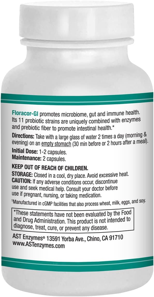 Floracor - Supports Gut & Intestinal 60 Vegetarian
