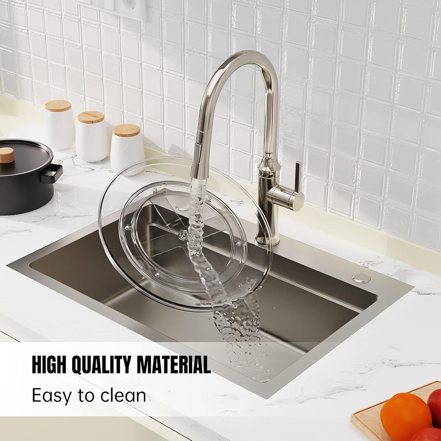 URALFA Lazy Susan Organizer for Cabinet 2 Pack, 10.6" Clear Lazy Susan Turntable Rotating Organizer, Plastic Organization and Storage Spinning Spice Rack for Kitchen, Bathroom, Pantry, Fridge, Table