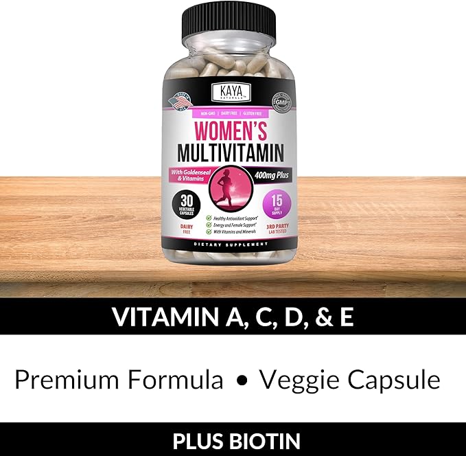 Kaya Naturals Women's Multivitamin, Overall Healthy 30 Count