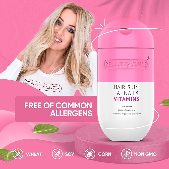 Hair Skin and Nails Vitamins – 60 Count