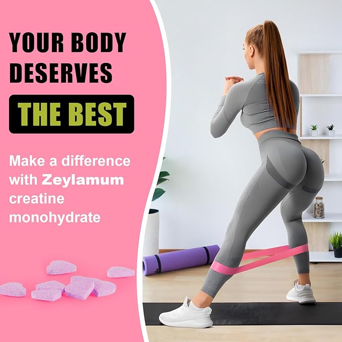 Creatine Monohydrate for Women, Creatine Supplement 3000 MG, with Hydrolyzed Collagen, BCAA, for Muscle Builder & Strength, Energy Boost, Faster recovery, Vegan, Non-GMO, Sugar Free, 60 Servings