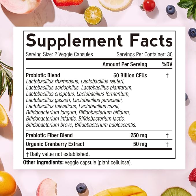 Doctor's Recipes Women’s Probiotic, 60 Caps 50 Billion 16 Strains,