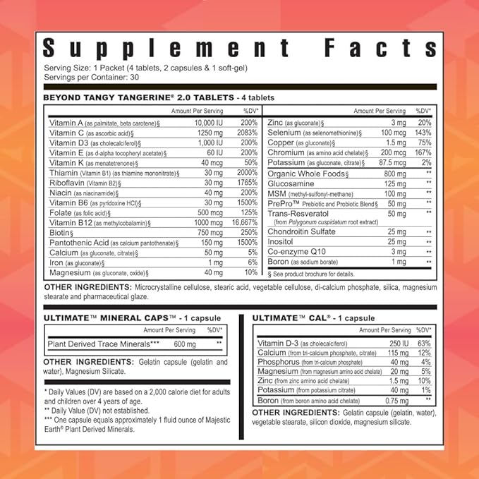 Youngevity On-The-Go Healthy Body Start Pak 2.0 - Includes Multi-Vitamins, Minerals, EFAs, & Amino Acids | 90 Essential Nutrients | 60-Day Supply