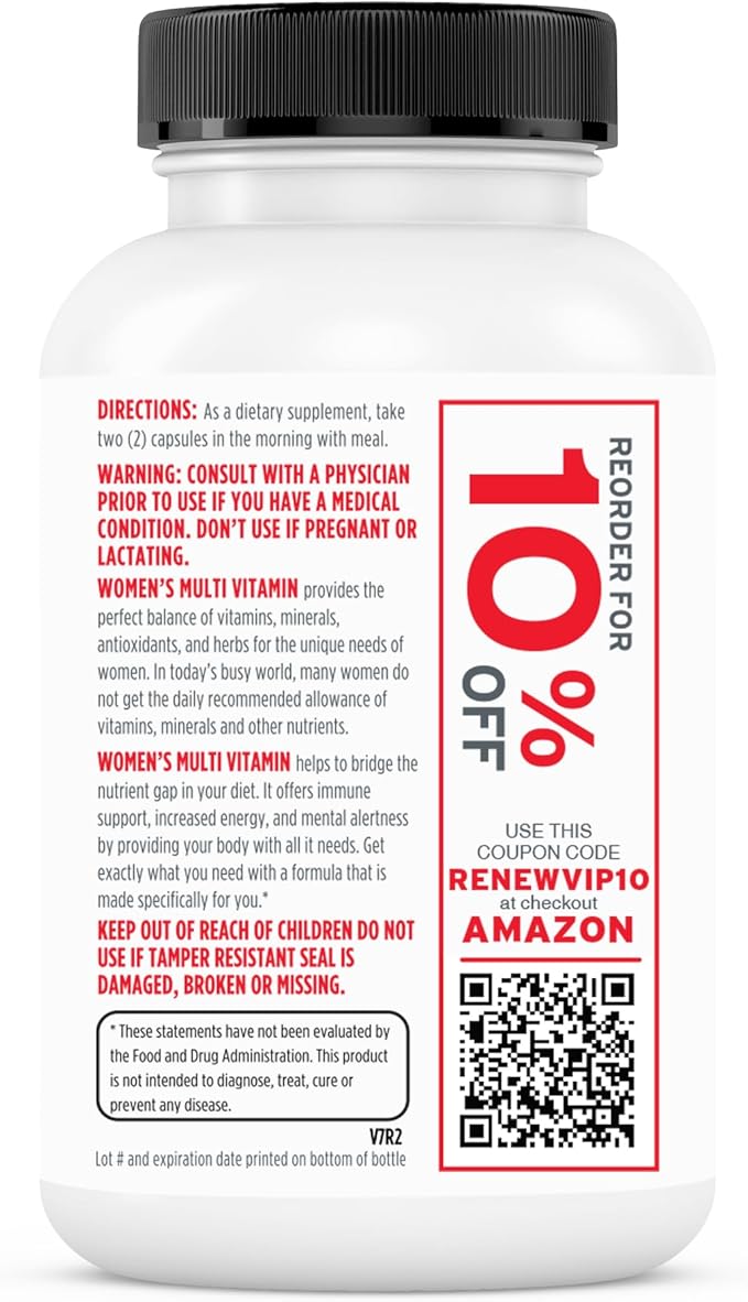 Renew Actives Women's Multi-Vitamin & Antioxidant: 20 Vitamins 60 Capsules