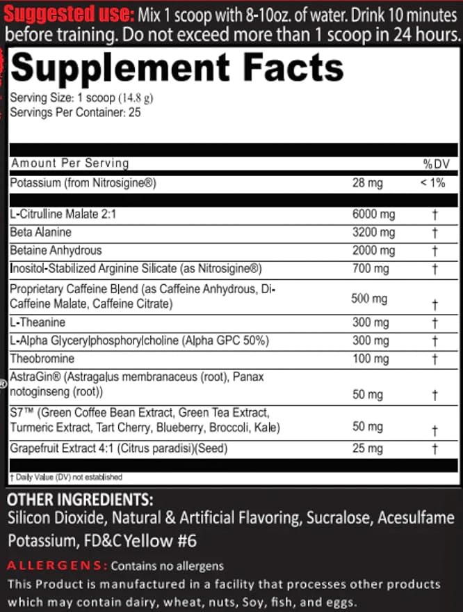 Crucible Pre-Workout Powder, Explosive Workouts, Laser Focus, High Stim, Amazing Flavor, Veteran Owned and Operated (25 Servings, Blue Cherry Slushie)