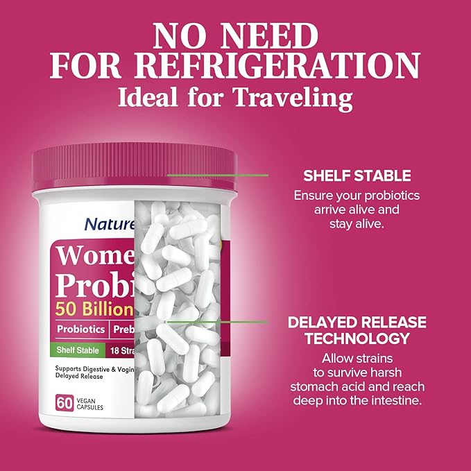 Women’s Probiotics, 50 Billion CFU, 18 60 Delayed