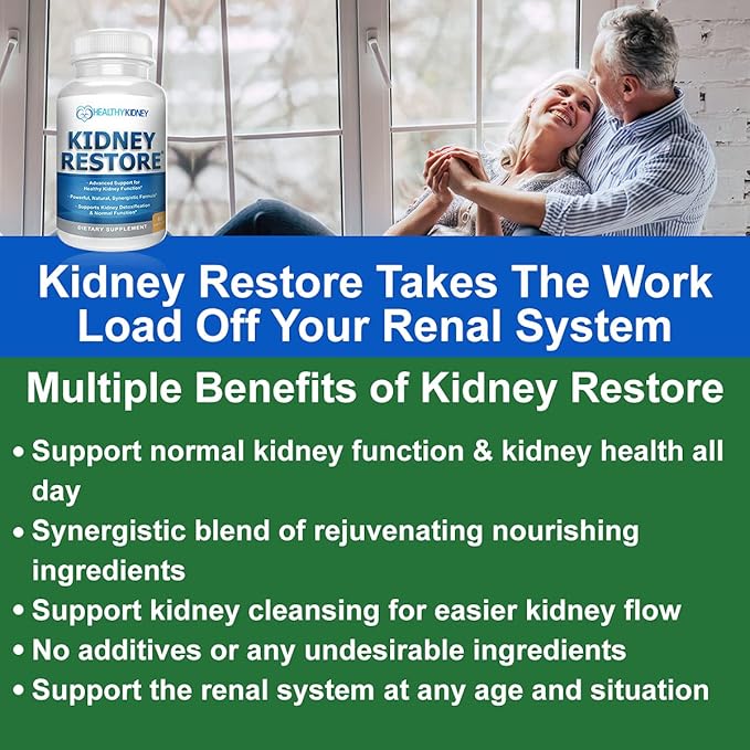 3 Pack Natural Kidney Cleanse to Support Kidney Function and Detox, Advanced Formula Can Help Boost Kidney Health, Daily Health Supplement Pills, 60 Capsules