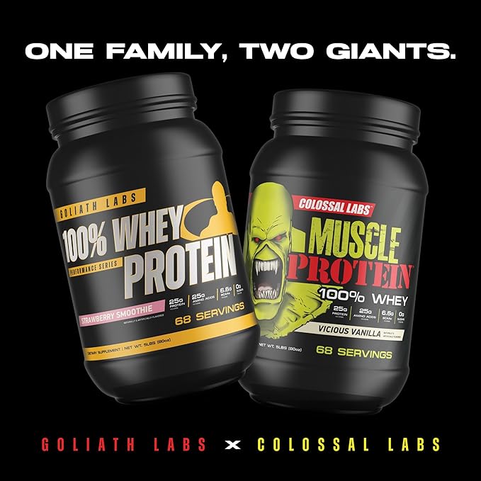 Goliath Labs 100% Whey Protein Powder Isolate – Fast-Absorbing Workout Supplement for Men & Women – 25g Protein, 5.5g BCAAs– Lean Muscle Growth & Recovery – 5 lbs/68 Servings (Peanut Butter Chocolate)