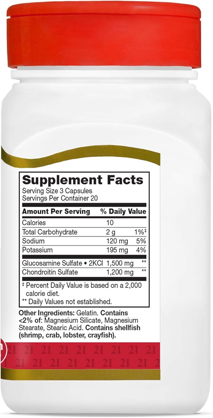 21st Century Glucosamine Chondroitin 500/400mg 60 Count