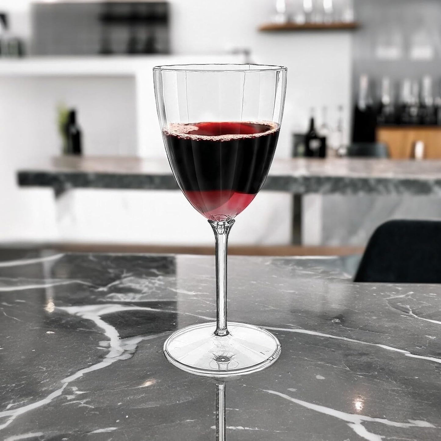 Oojami Elegant Plastic Champagne Flutes - 32 PCS, 7.8oz Disposable & Reusable Wine Glasses - Perfect for Home, Parties, Weddings, Birthdays & Celebrations (32, Clear)