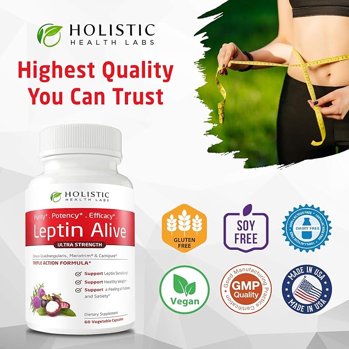 Maximum Leptin Weight Management for Women, Extra Strength - MeraTrim, Carnipure and Cissus Quadrangularis Natural Metabolism Support and Cravings Management. 60 Veggie Capsules