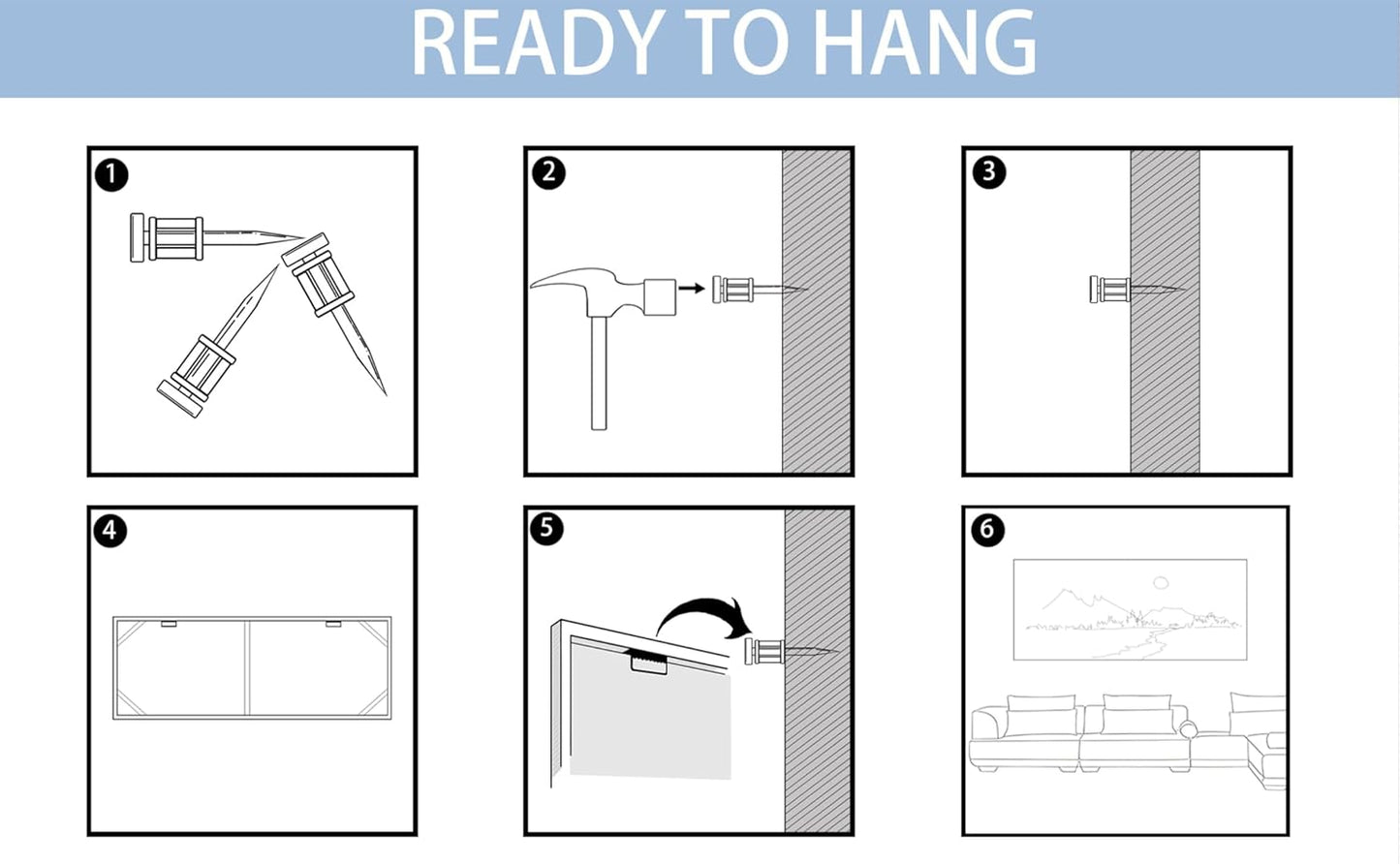 Mofutinpo Black and Blue Wall Art - Abstract Canvas Wall Art for Living Room, Bedroom, Office - Modern Black and White Paintings,Blue and Grey Wall Decor, Large Artwork and Pictures for Wall 31×70IN