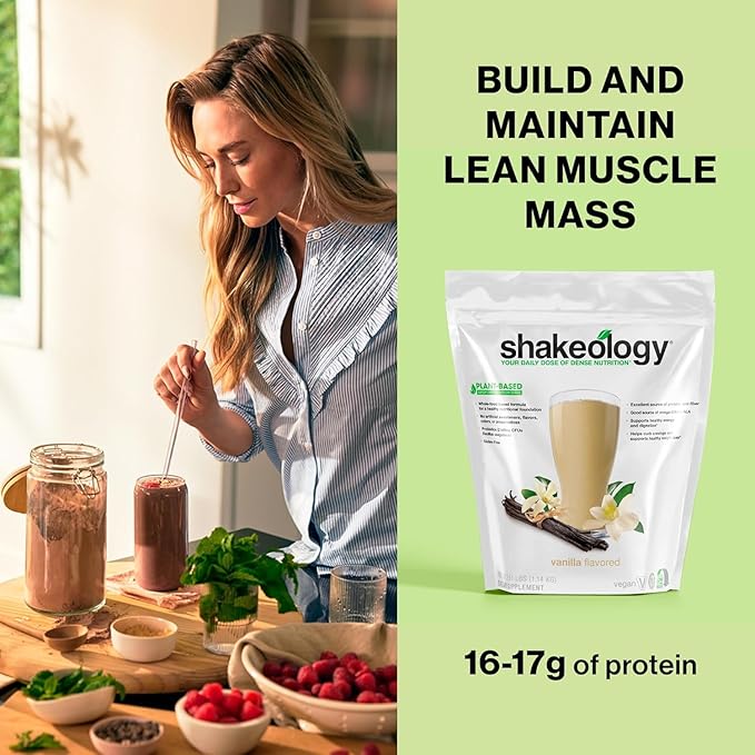 Shakeology Vegan Protein Powder - Gluten Free, Superfood Protein Shake - Helps Support Healthy Weight Loss, Lean Muscle Support, Gut Health, Manage Effects of Stress, Vanilla - 30 Servings