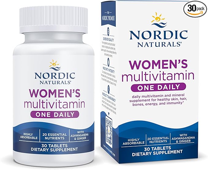 Nordic Naturals Women’s Multivitamin One Daily 20 Essential 30 Tablets 30 Servings