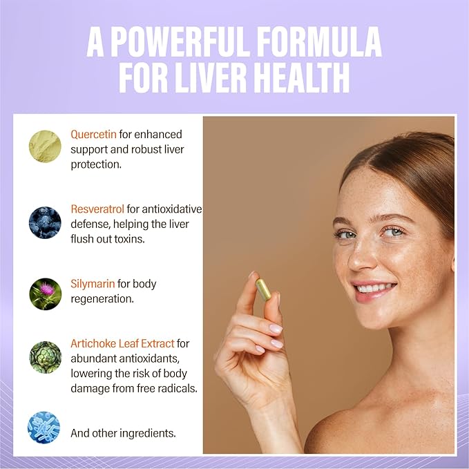 Vitality | Metabolism | Immunity Liver Detoxification, Regeneration, and Recovery Liver Support Supplements 1PCS