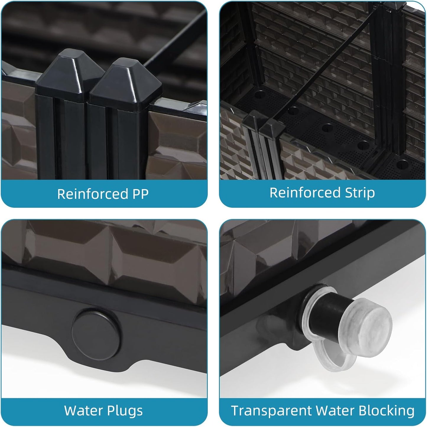 Large Planters for Outdoor Plants - Deepened 20" H, Raised Beds for Gardening Self Watering, Elevated Planter Box with Legs, Rectangular Garden Planters for Outdoor Plants Flowers, 78.7"L x 15.7"W