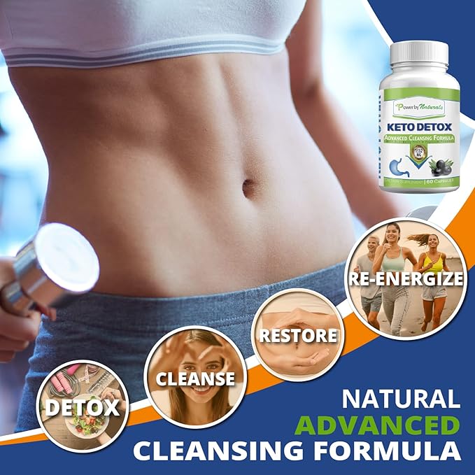 Power By Naturals Keto Colon Cleanser & Detox - Rapid Weight Loss Pills, Gut Health, Relieves Bloating & Constipation, 60 Diet Pills