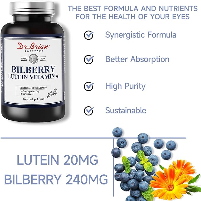Dr. Brian Eye Vitamins Lutein Capsule 240mg Lutein 20mg Vitamin 1500iu Vitamin 15iu, Support