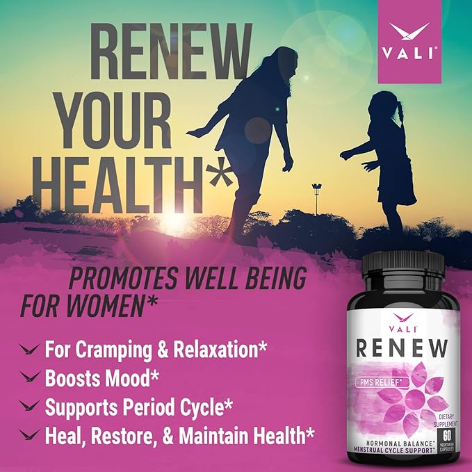 VALI Renew PMS Relief Supplement. Women’s 60 Veggie