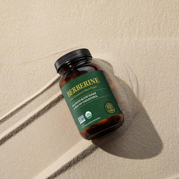 Global Healing Organic Berberine (Berberina) with Ceylon Cinnamon & Black Pepper, 1200 mg- Pure Berberine HCL Supplement, Extra Strength Berberine Supplement & Complex for Weight Loss (60 Capsules)