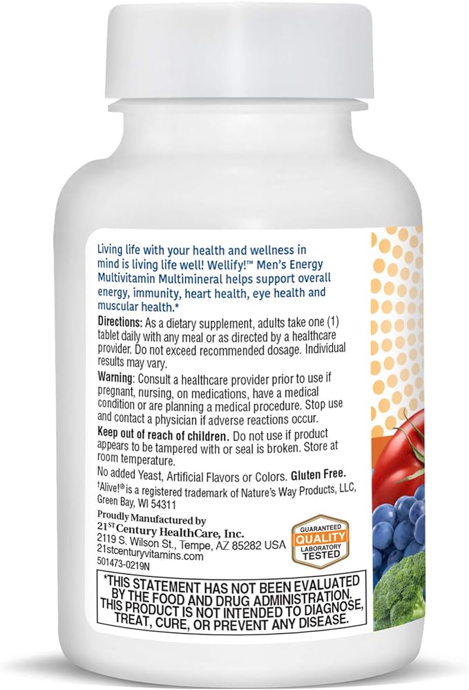 21st Century Wellify Men's Energy Multivitamins 65 Count 2)