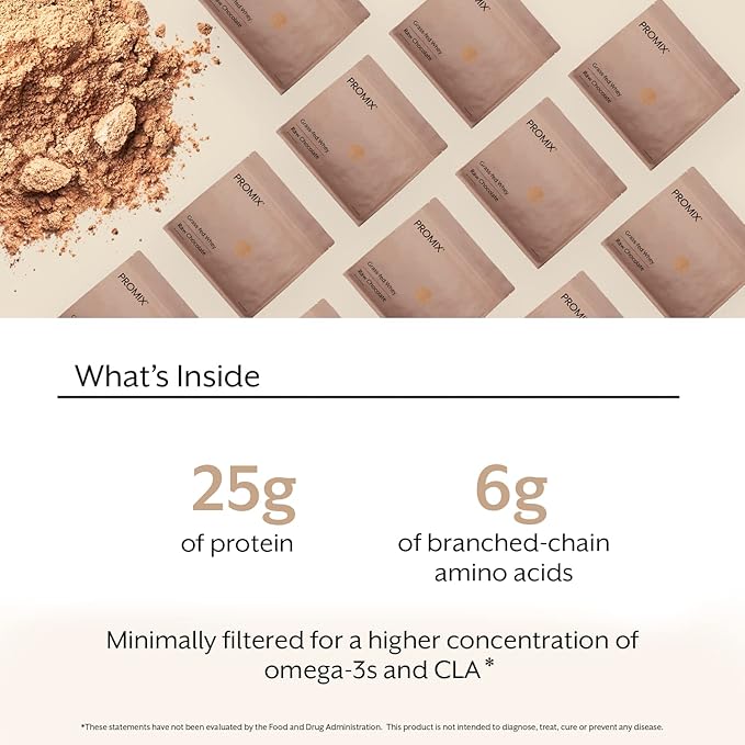 Promix Whey Protein Powder, Raw Chocolate - 5lb Bulk - Grass-Fed & 100% All Natural - Post Workout Fitness & Nutrition Shakes, Smoothies, Baking & Cooking Recipes - Gluten-Free & Keto-Friendly