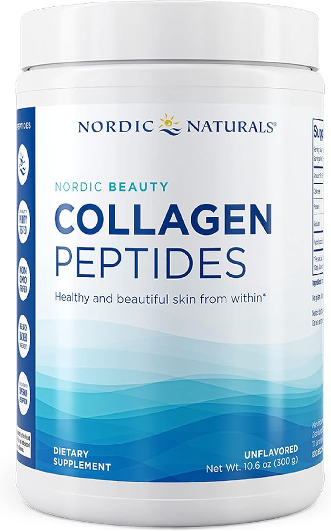 Nordic Naturals Nordic Beauty Collagen Peptides, Unflavored 10.6 Ounces 30 Servings